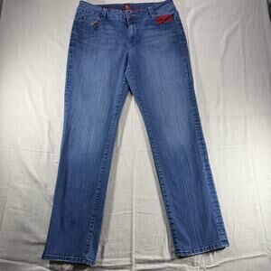 Vintage Sasson Jeans Womens 14 Blue Straight Leg Hustle Ooh La La